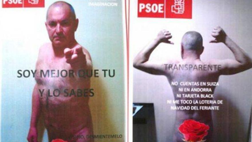 Un candidato del PSOE se &quot;desnuda&quot; para demostrar que es transparente