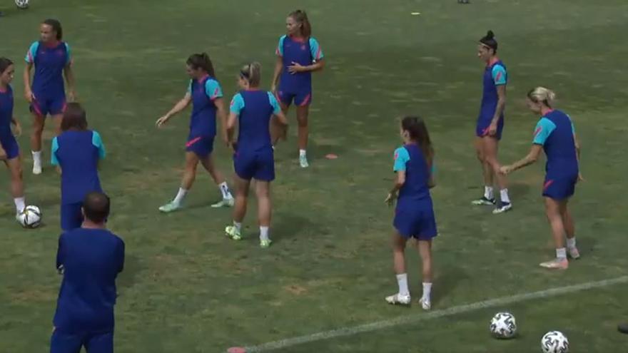 Entrenament del Barça femení