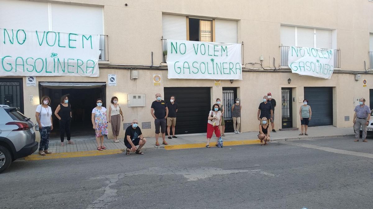 Imagen de la protesta llevada a cabo en julio por los vecinos