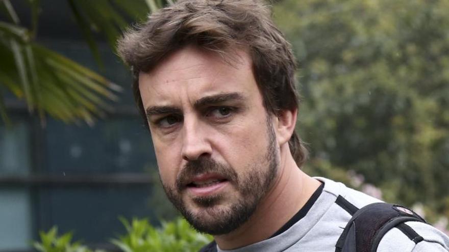 Fernando Alonso, en el circuito de Shanghái.