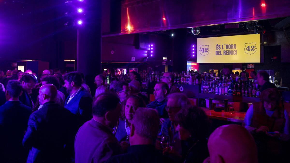 Sala Bikini durante la presentación de Marc Ciria como precandidato a las elecciones a la presidencia del FC Barcelona