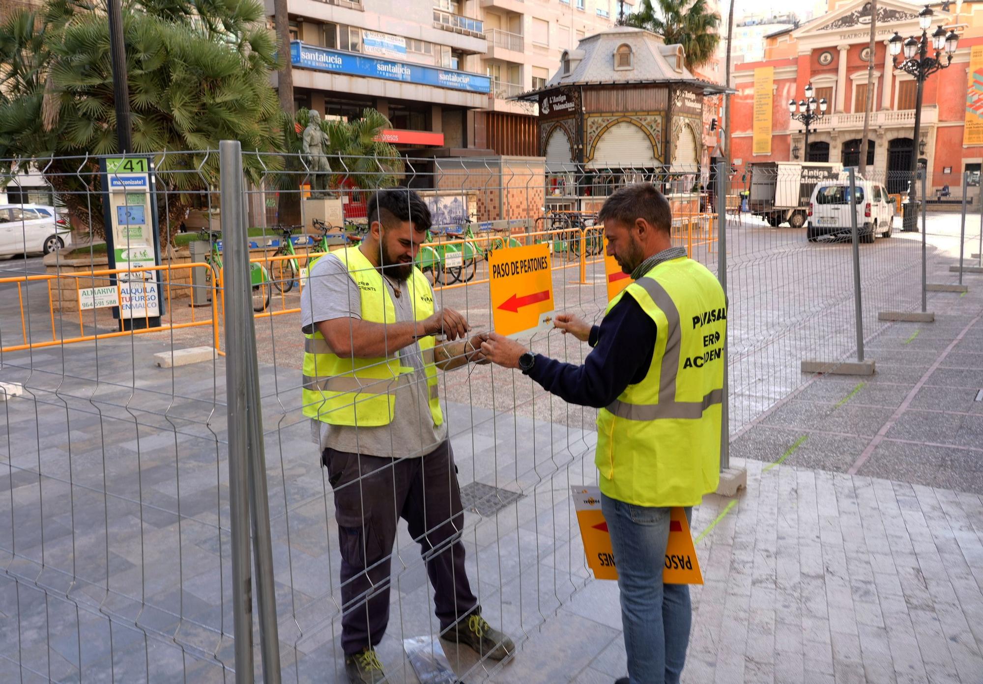 Arranca la transformación de la plaza de la Paz de Castelló en un espacio diáfano más peatonal y accesible