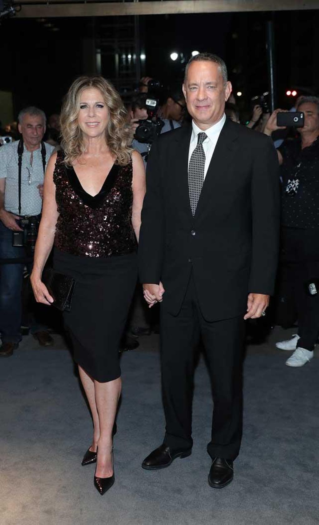 Tom Hanks y Rita Wilson en la New York Fashion Week.