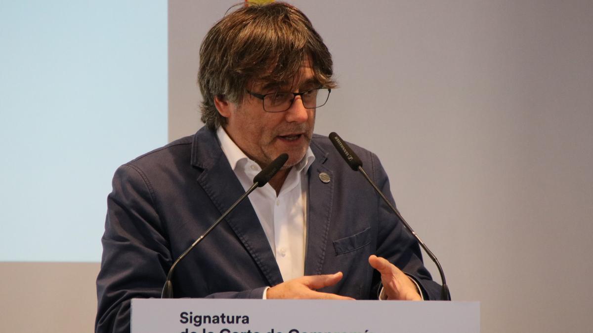 El president Carles Puigdemont a l'acte del Consell per la República a Canet de Rosselló