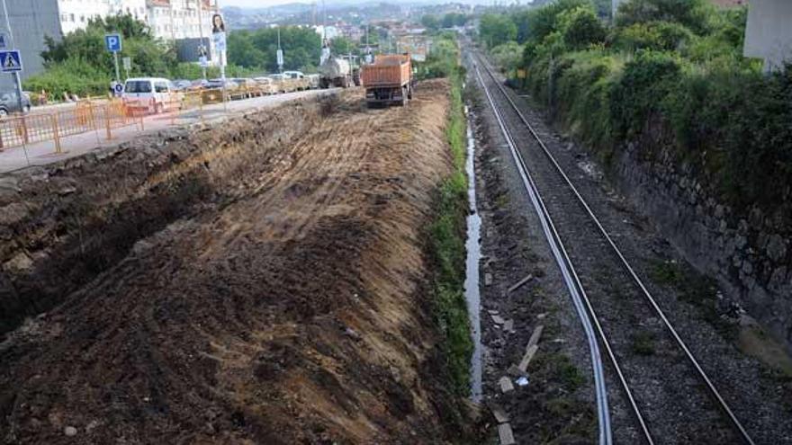 Las obras del AVE se aproximan a Loureiro Crespo, que tendrá que cerrarse al tráfico.