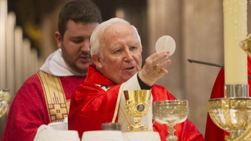 El arzobispo Antonio Cañizares en la misa del día de San Vicente