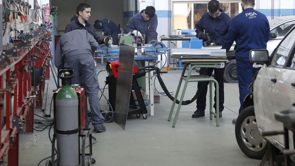 Alumnos del CIFP Valentín Paz Andrade, en una clase. |  José Lores