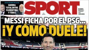 Portada de SPORT del 11 de agosto