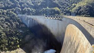 La presa de Susqueda amb aigua