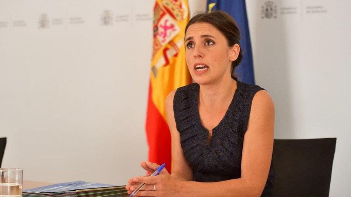 La ministra espanyola d’Igualtat, Irene Montero | AGÈNCIES
