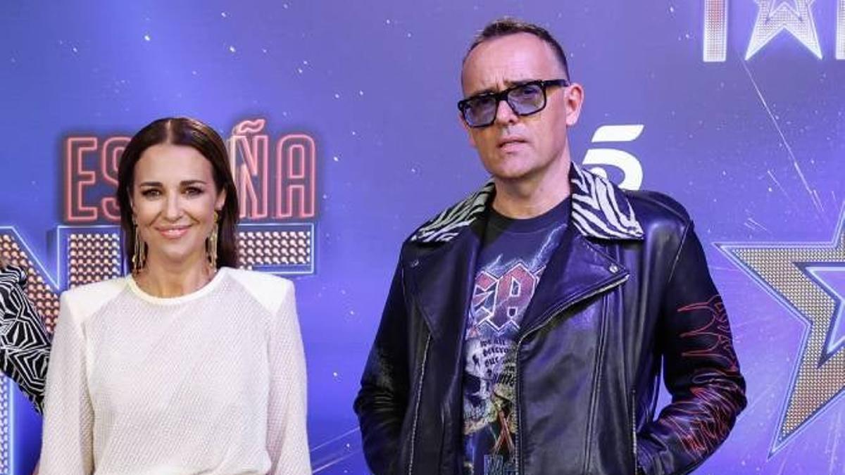 Paula Echevarría y Risto Mejide en la presentación de 'Got Talent'