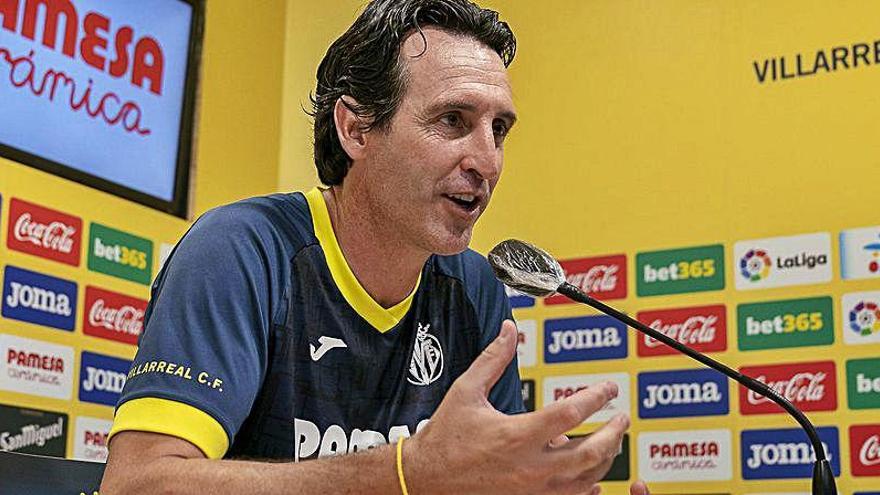 Emery en la rueda de prensa.