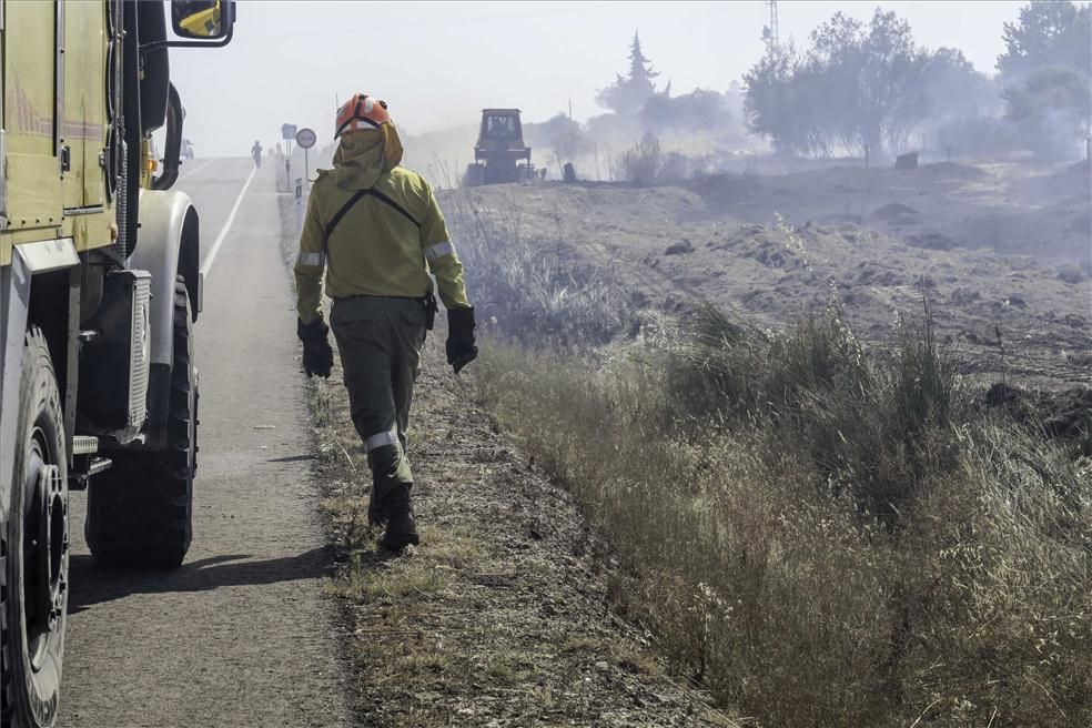 Incendio forestal en Cáceres