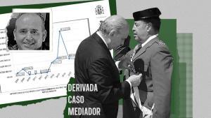 ’Collage’ del teniente general Pedro Vázquez Jarava y el exministro Jorge Fernández Díaz. A la izquierda Ángel Ramón Tejera de León.