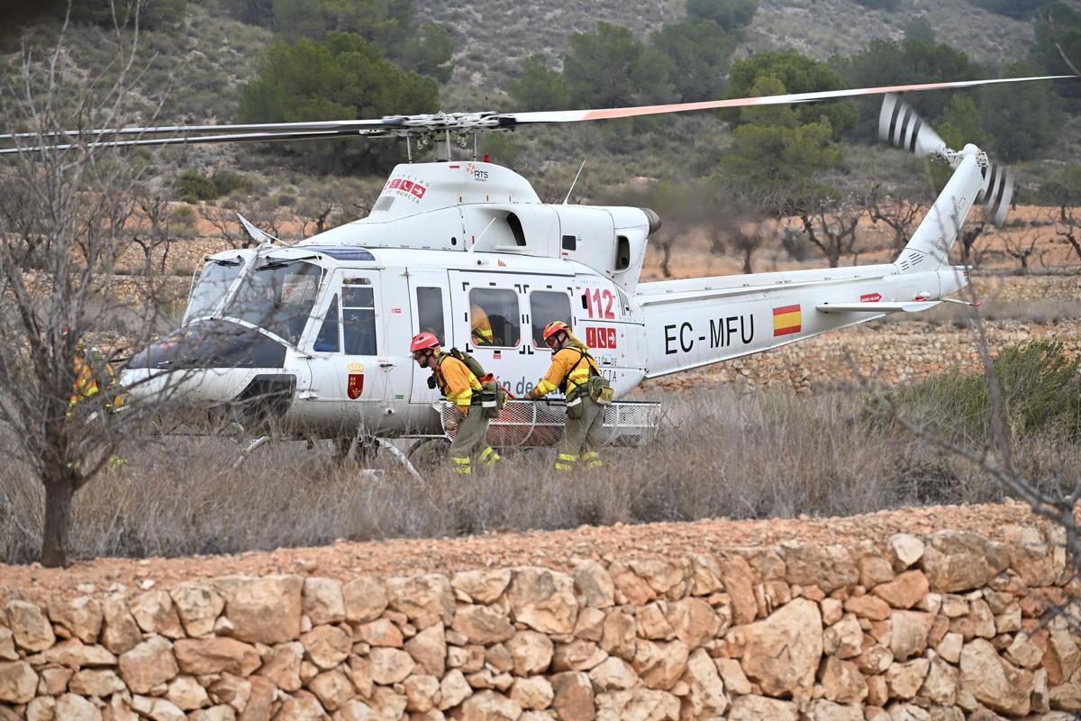 Fuego en Algueña: así está siendo el operativo para la extinción
