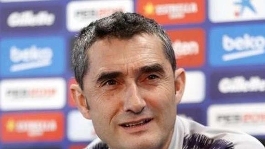 Ernesto Valverde, ayer.