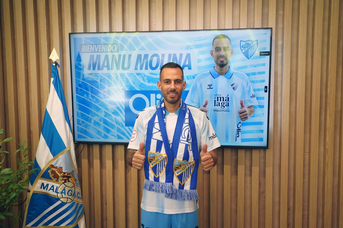 Presentación de Manu Molina, nuevo jugador del Málaga CF.