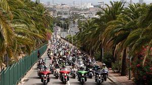 Desfilada de motos Harley-Davidson a Barcelona.