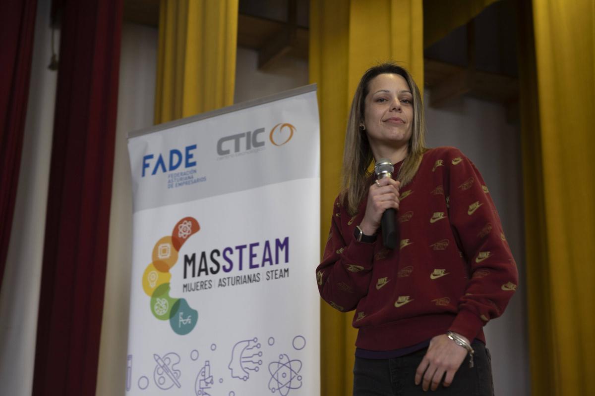 Andrea García durante la masterclass.