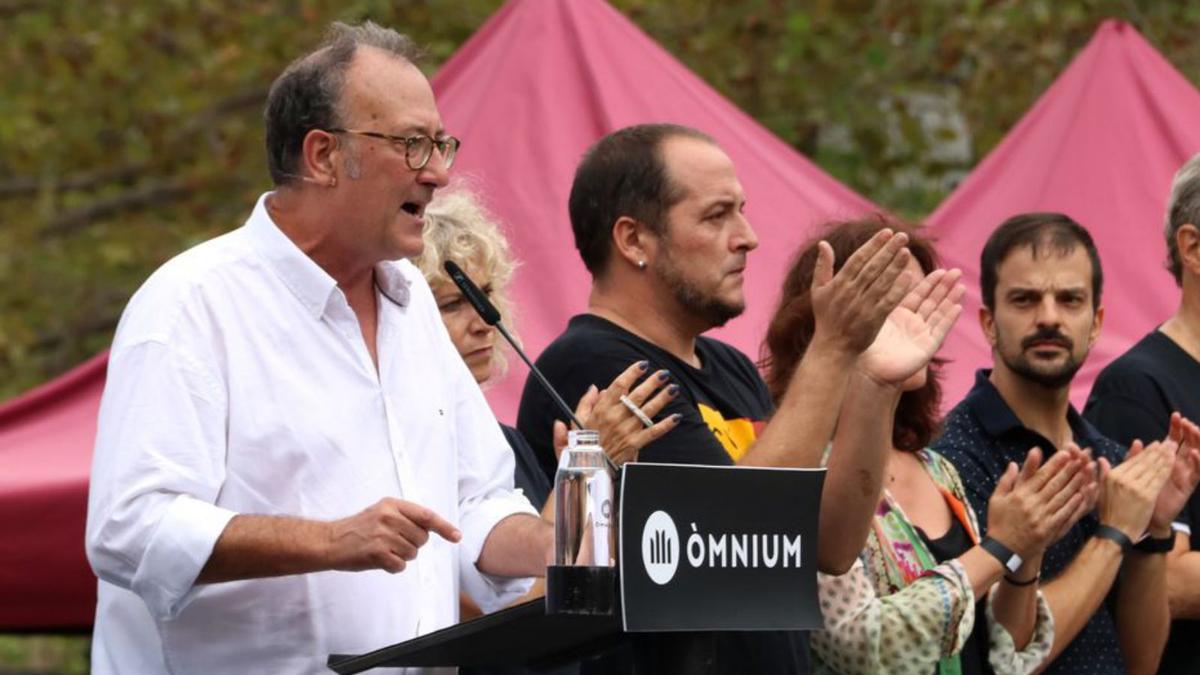 El president d’Òmnium, Xavier Antich, a l’acte d’Arc de Troimf. | BERNAT VILARÓ