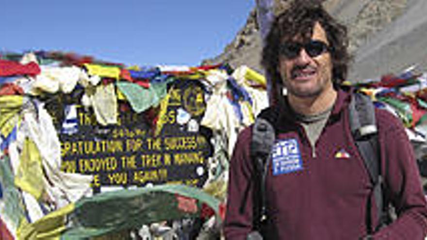 Martín Ramos en el Thorung Pass, lugar al que la expedición del zamorano llegó el viernes.