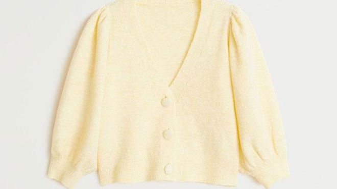 Chaqueta de punto de Mango con las mangas abullonadas