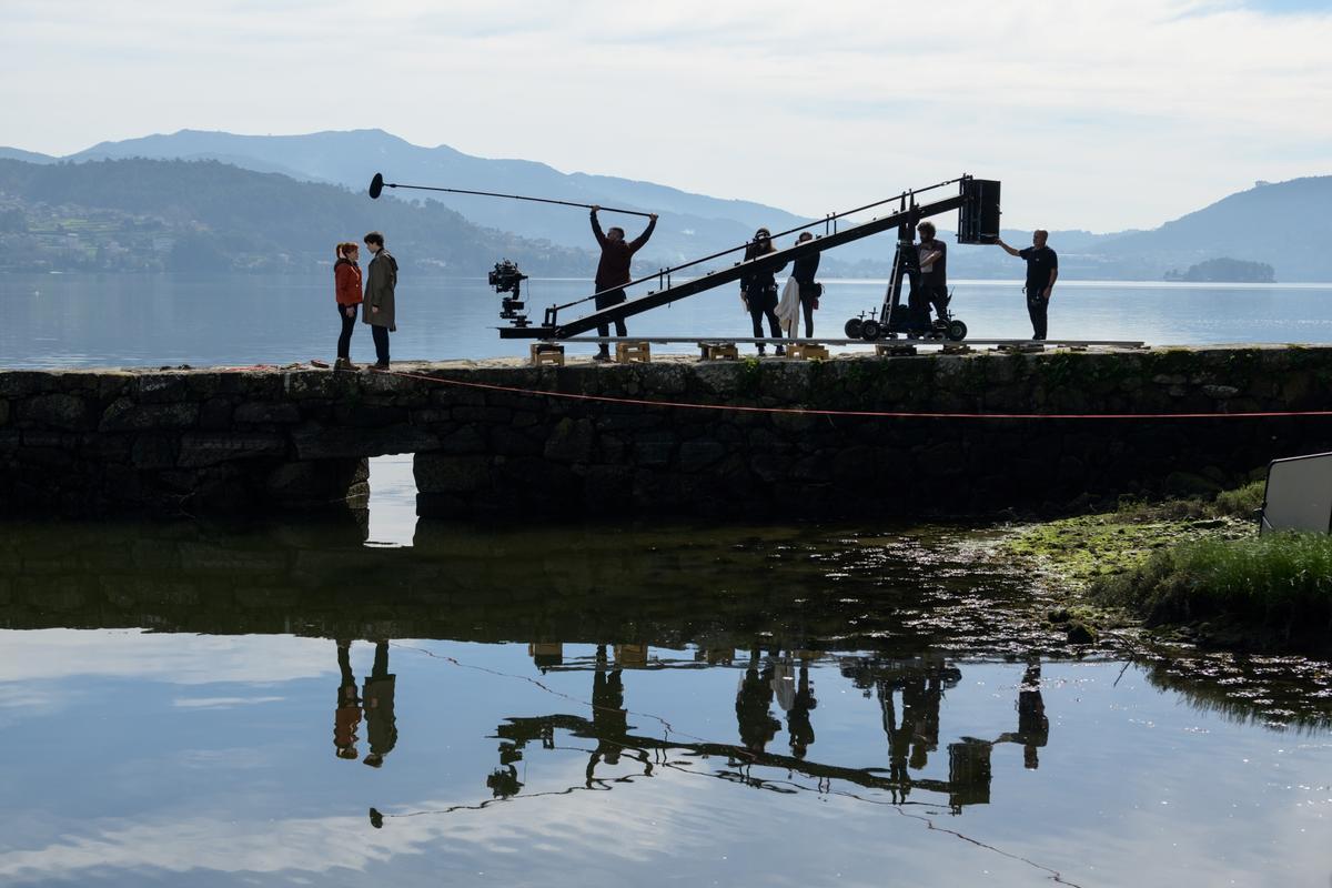 Escena de la serie "El Jardinero", grabada en varios puntos de las Rías Baixas