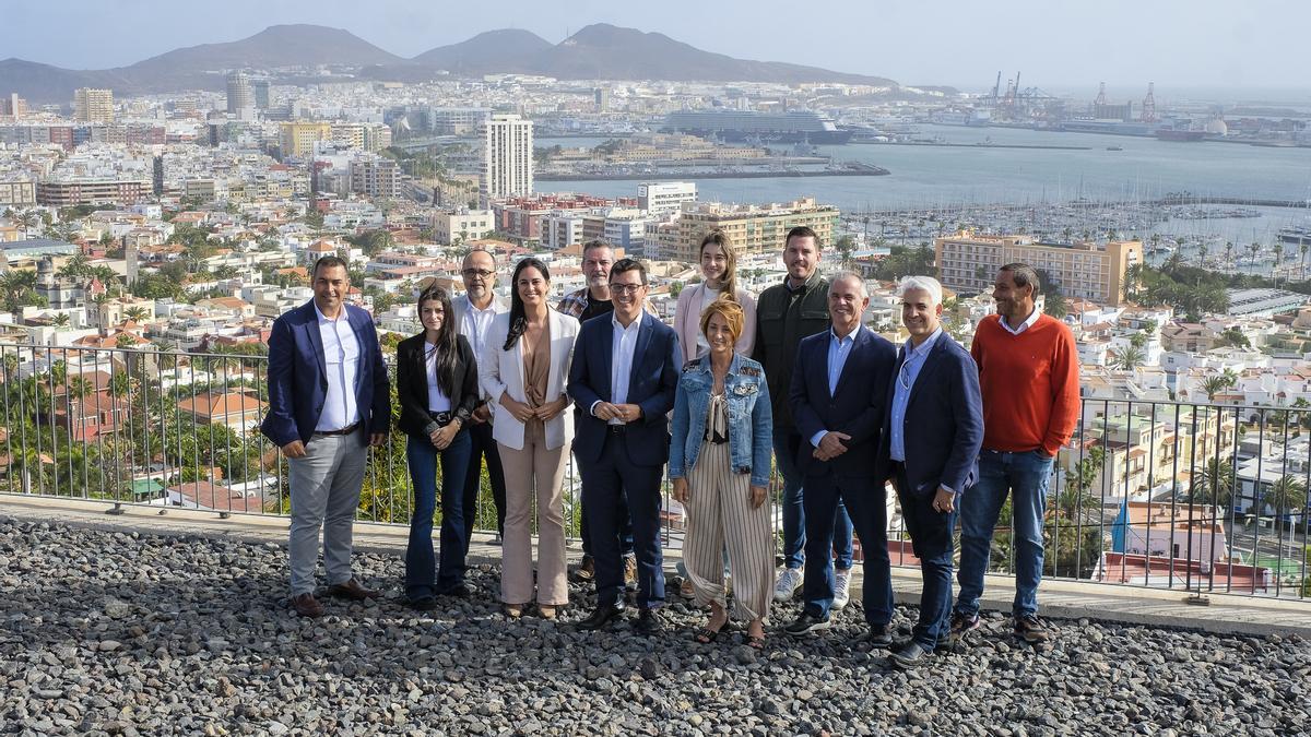 Pablo Rodríguez, Coalición Canaria, presenta los candidatos al Parlamento por la isla.