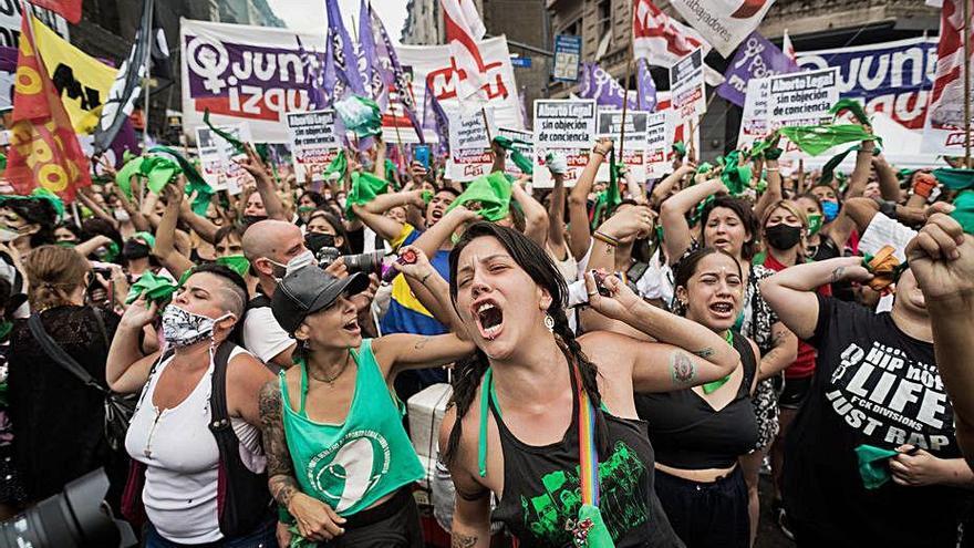 Manifestació a favor de l’avortament, a Buenos Aires.