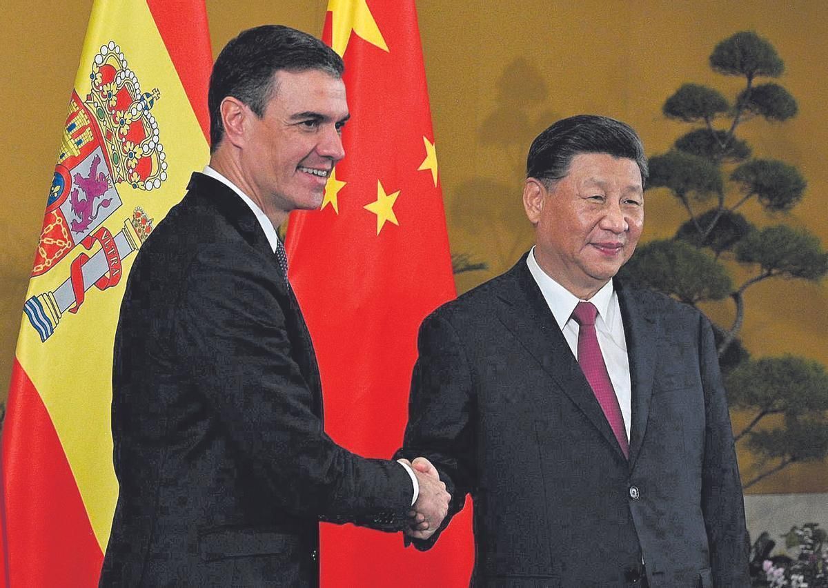 Pedro Sánchez y Xi Jimping.