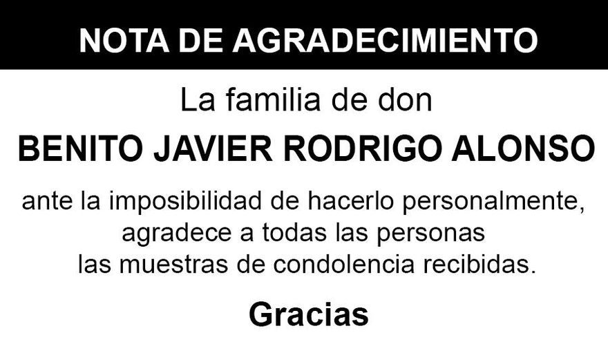 Nota Benito Javier Rodrigo Alonso