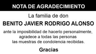 Nota Benito Javier Rodrigo Alonso