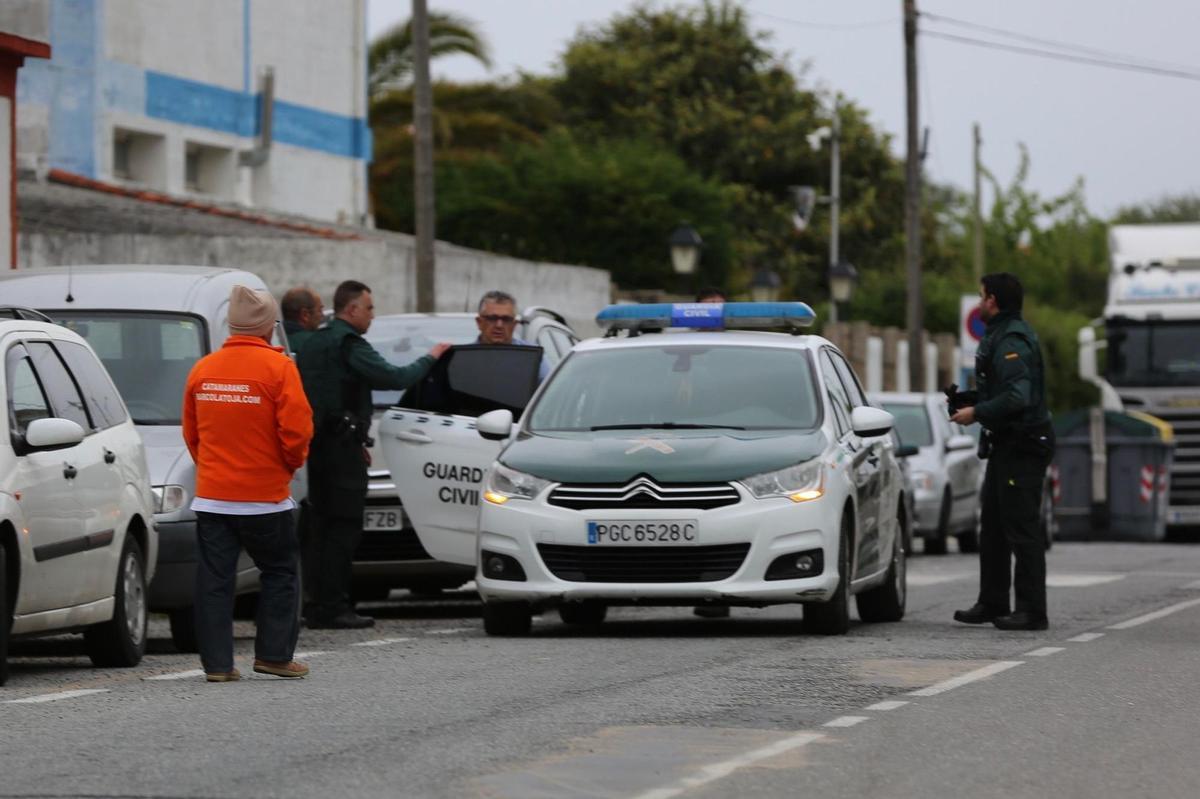 Francisco Javier Otero Magdalena cuando fue detenido en casa de su exmujer, en O Grove, en mayo de 2018.