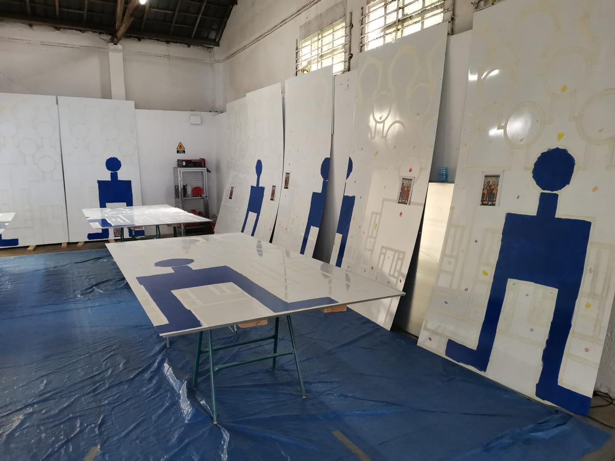 Así construye la obra en memoria de Martínez Garrido el artista Nelson Villalobos Así construye la obra en memoria de Martínez Garrido el artista Nelson Villalobos