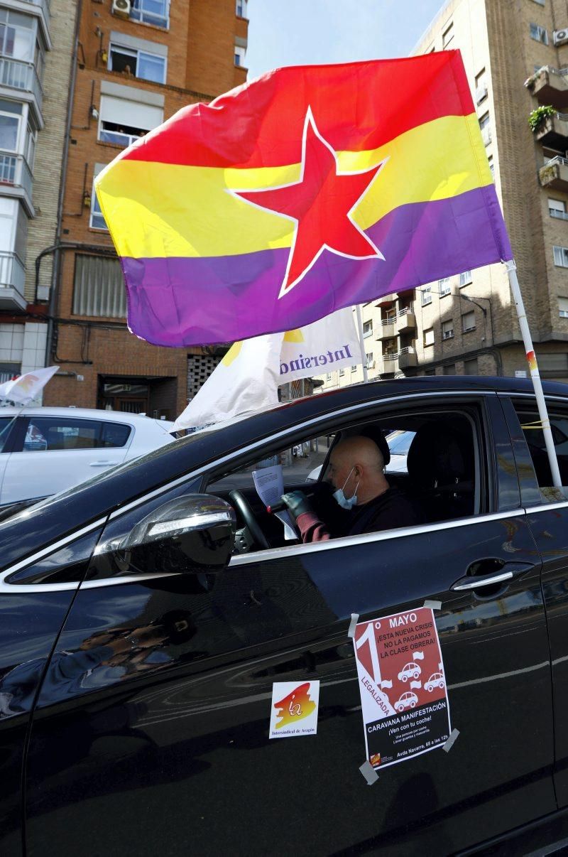 La caravana de Intersindical recorre Zaragoza el 1 de mayo