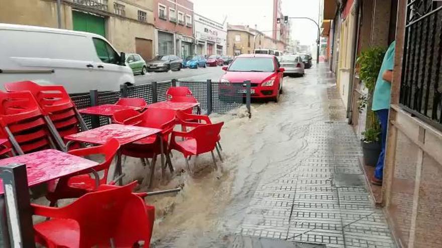 Imágenes de las lluvias de hoy en Jumilla