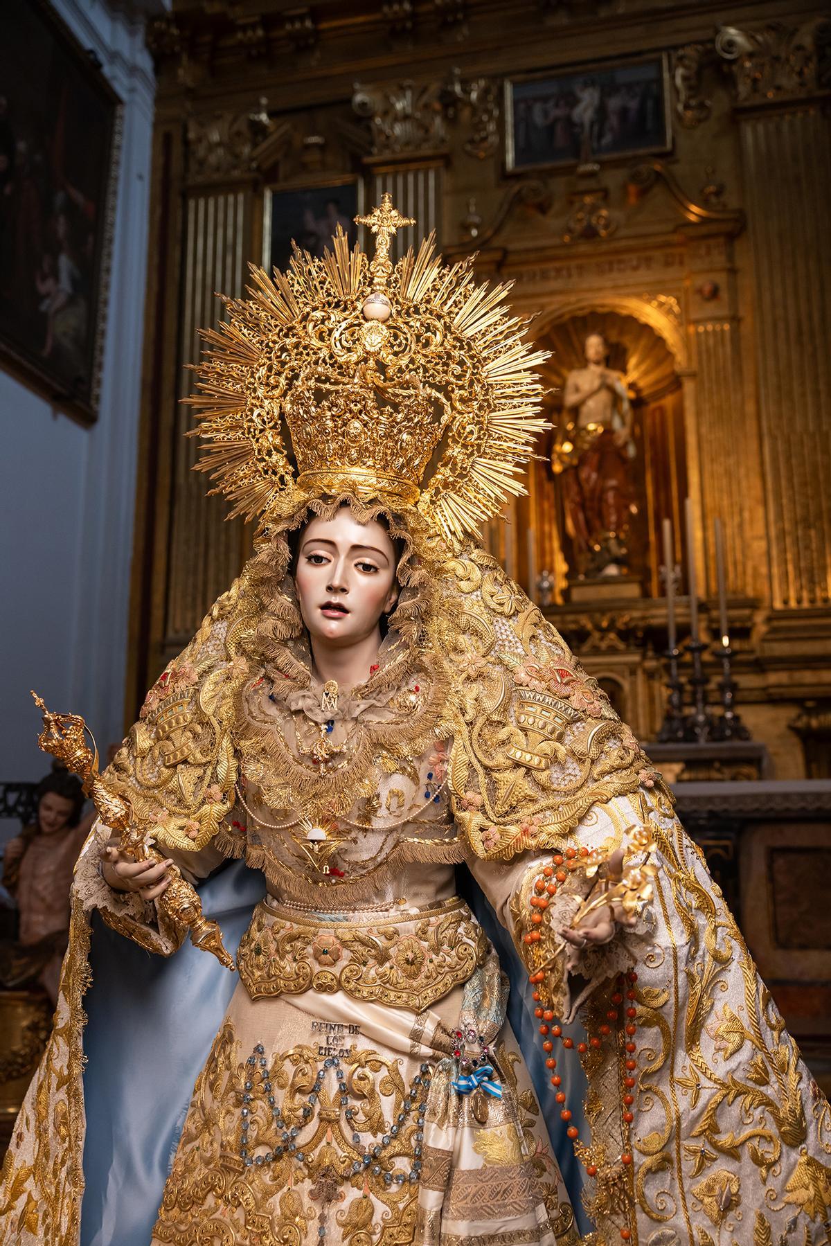 Vista de la imagen de la Reina de los Cielos en San Julián.