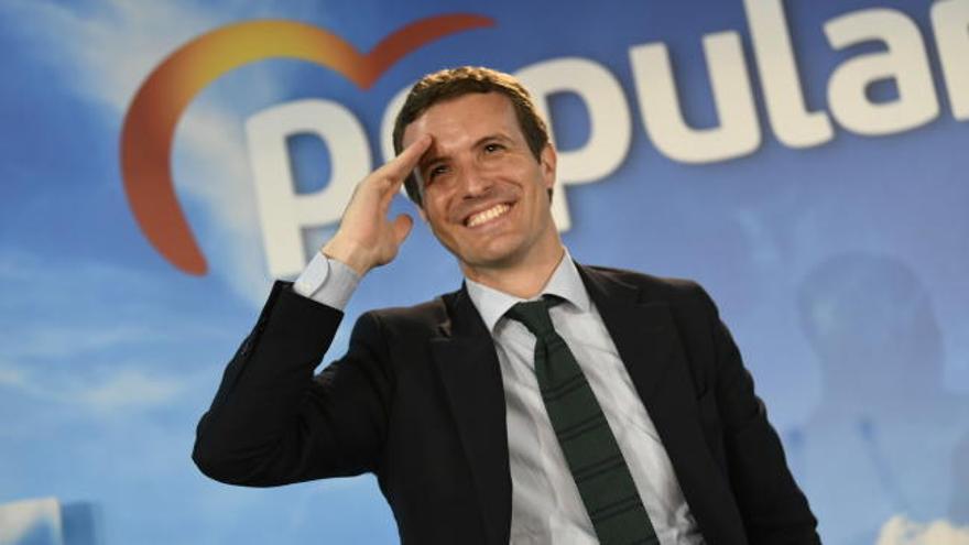 Pablo Casado en un acto electoral.