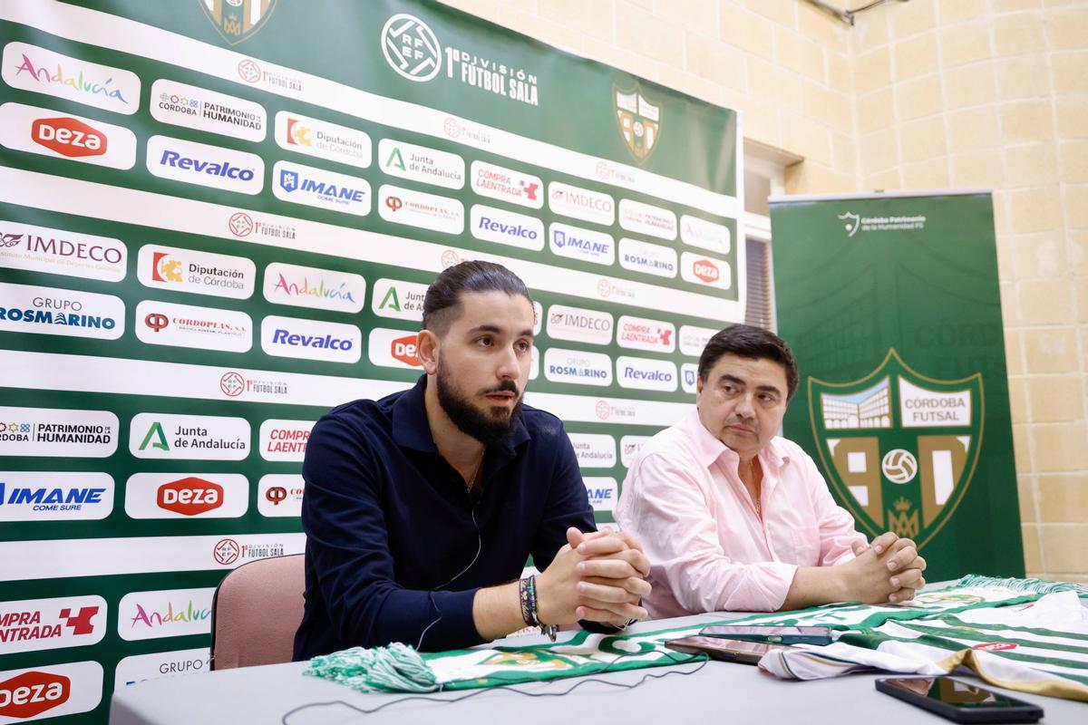 Córdoba. Vista Alegre. Presentación de David Fernández como nuevo entrenador del Córdoba Futsal