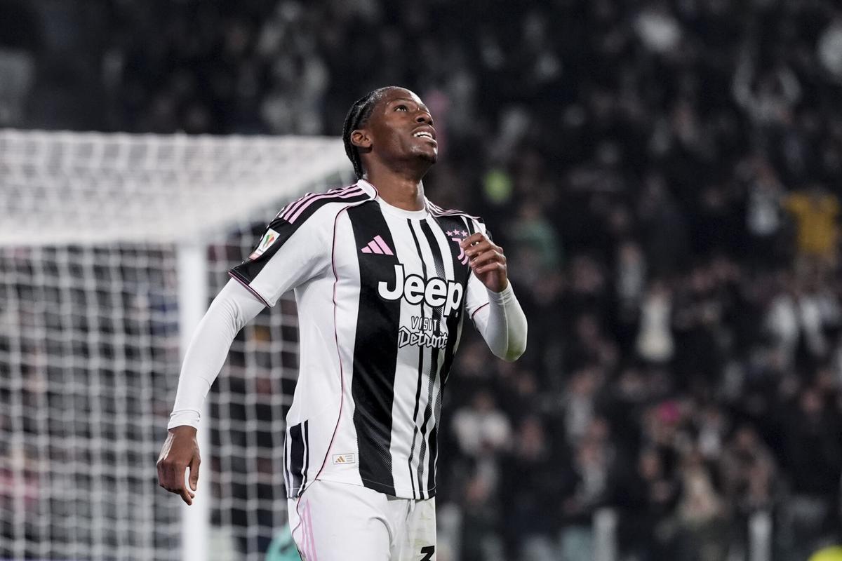 Jonathan David en el partido de Copa ante el Udinese