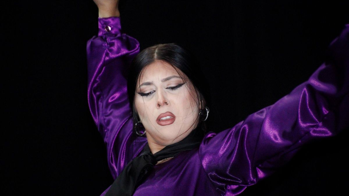 Zaira Prudencio durante su actuación en Monesterio