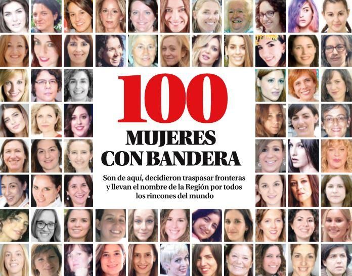 100 mujeres con bandera