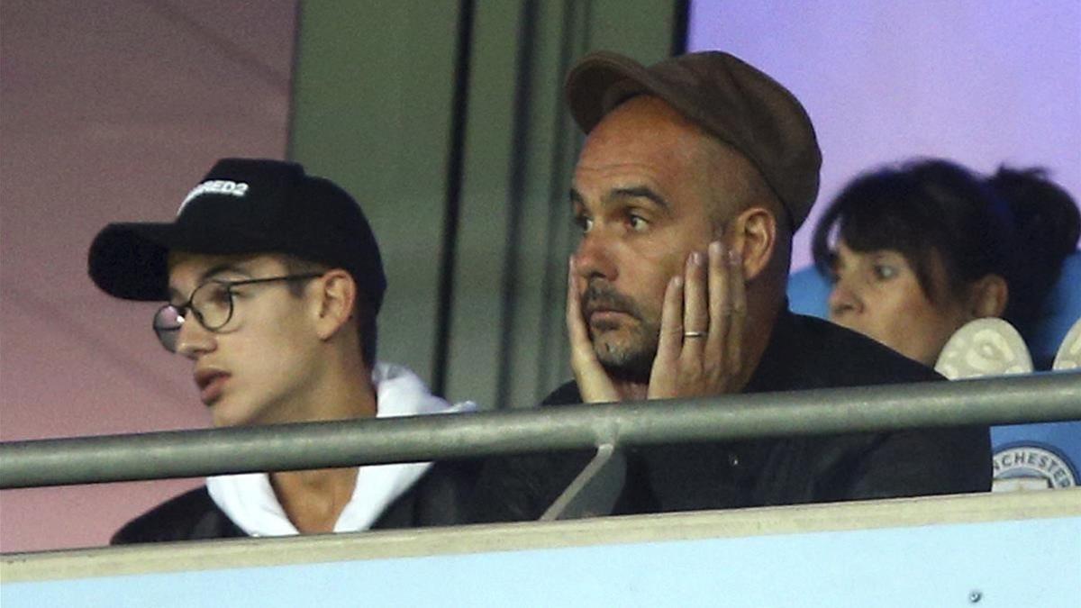 Guardiola, en un partido reciente de las Champions en Manchester.