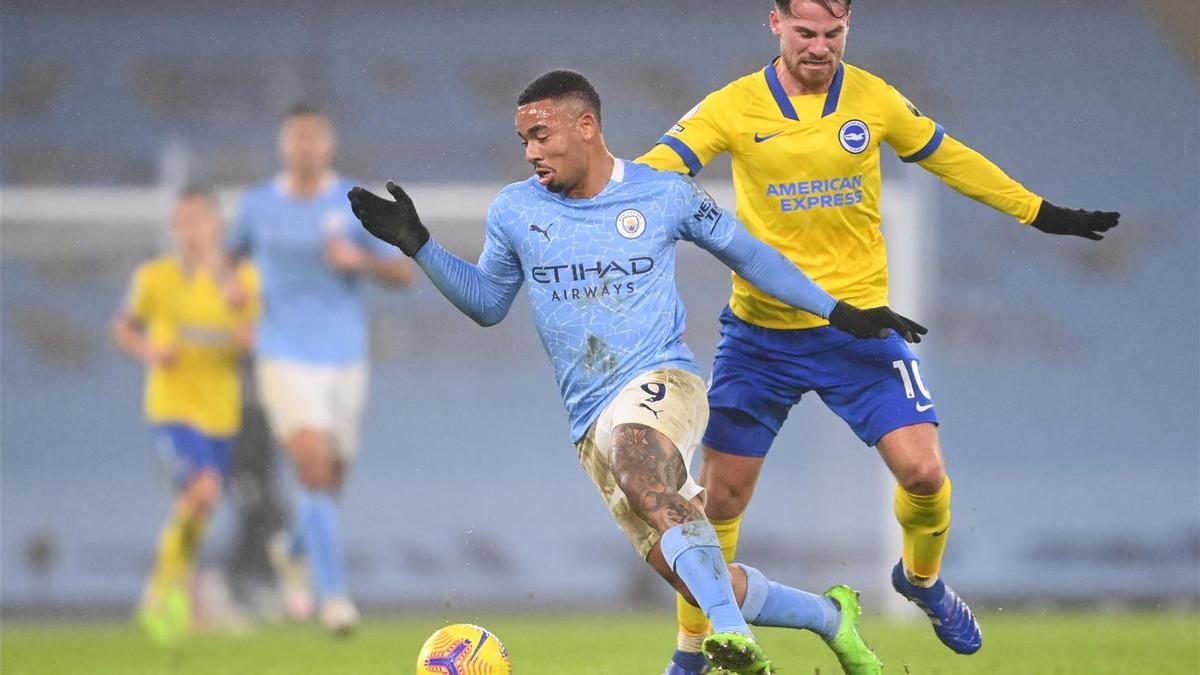 Gabriel Jesus, en un lance del encuentro