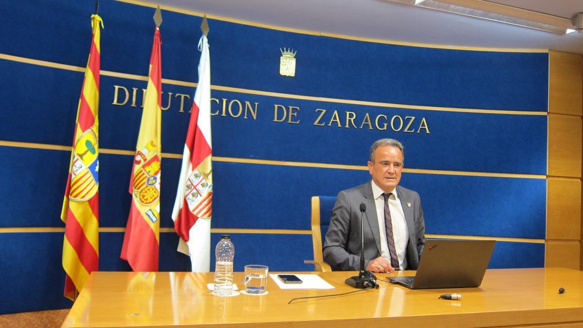 El presidente de la Diputación Provincial de Zaragoza, Juan Antonio Sánchez Quero.