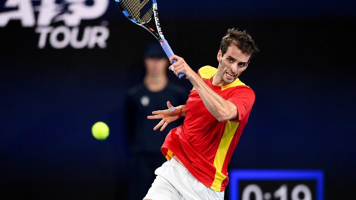 Albert Ramos, durante su partido en Sidney