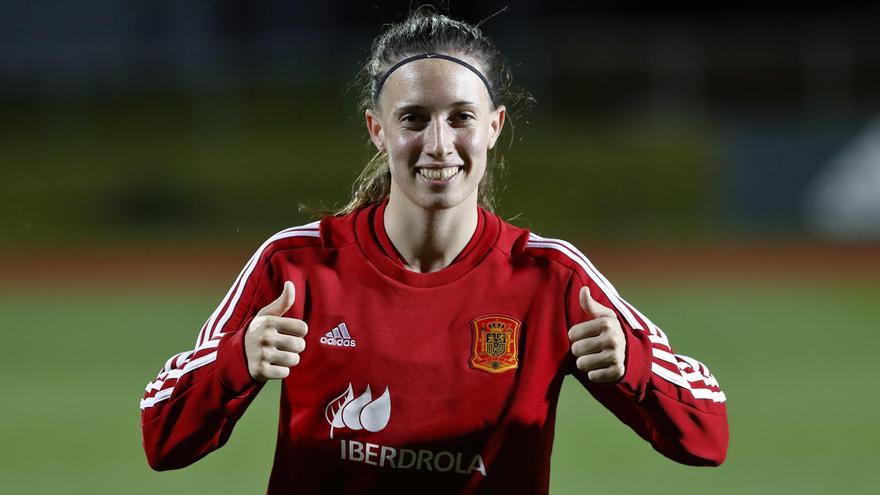 La yeclana Eva Navarro con la selección española.