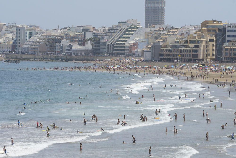 Día de playa en Las Canteras, agosto 2017