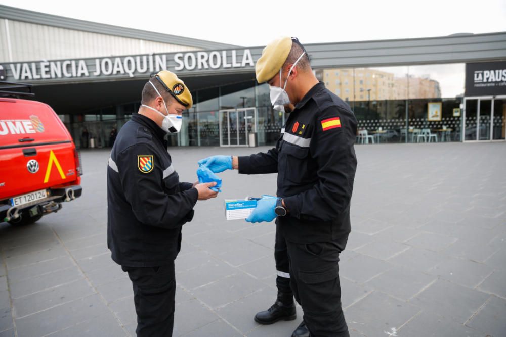 La UME se despliega en València por el coronavirus