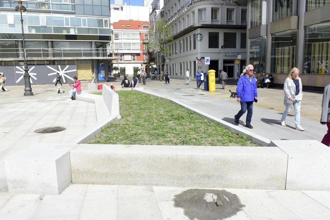 Nueve imágenes que muestran el avance de la remodelación de los Cantones de A Coruña